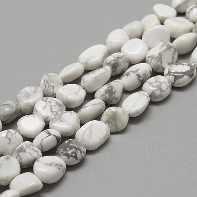 Natural Howlite Beads Strands G-R445-8x10-26-1