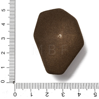 Flocking Opaque Resin Cabochons RESI-K033-07E-1