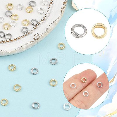 18Pcs Brass Ring Charm Connectors KK-FS0002-16P-1