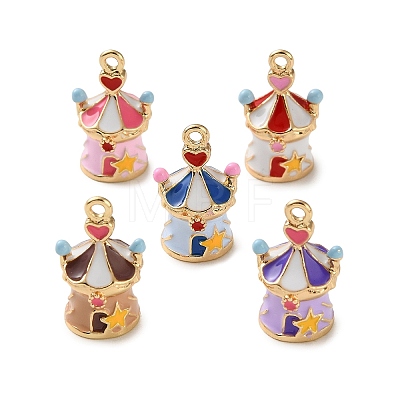 Alloy Enamel Pendants FIND-Z117-05G-1