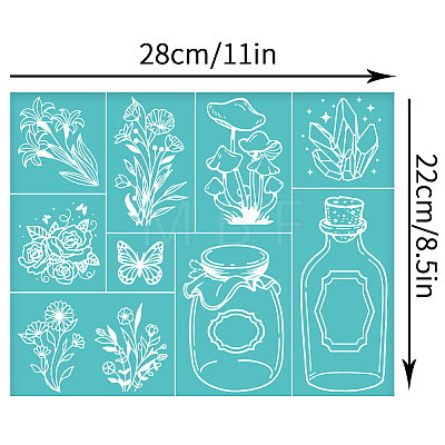 Self-Adhesive Silk Screen Printing Stencil DIY-WH0338-304-1