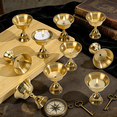 20Pcs Brass Candle Holders AJEW-WA0004-42-1