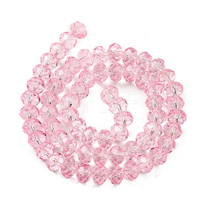 Transparent Baking Paint Glass Beads Strands DGLA-A034-T8mm-D09-1