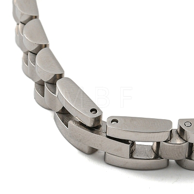 304 Stainless Steel Thick Link Chain Bracelet BJEW-G649-10C-P-1