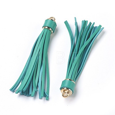 PU Leather Cord Tassel Big Pendants IFIN-F149-I07-1