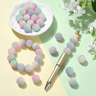 40Pcs Imitation Pearl Acrylic Beads OACR-FS0002-89A-11-1