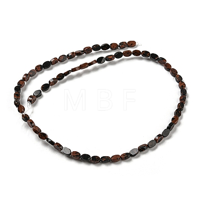 Natural Mahogany Obsidian Beads Strands G-M420-H08-03-1