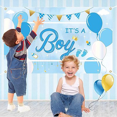 Polyester Hanging Banners Children Birthday AJEW-WH0190-013-1