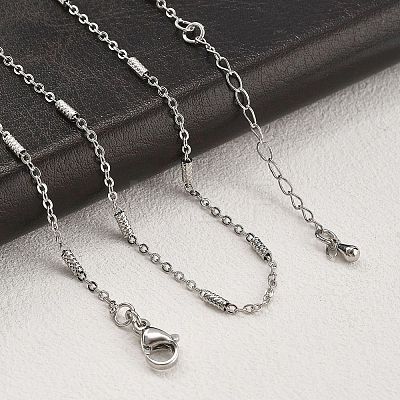 Brass Cable Chain Necklaces for Women NJEW-D302-19P-1