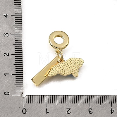 Brass Enamel European Dangle Charm KK-CBAA632-24G-1