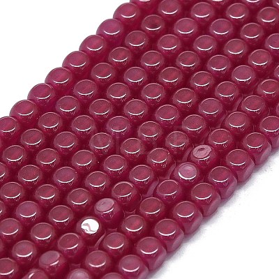 Lab Grown Red Corundum Beads Strands G-G106-N01-01-1-1