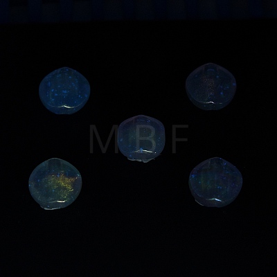 UV Plating Luminous Transparent Acrylic Beads OACR-P010-05-1