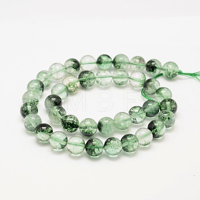 Dyed Round Natural Crackle Quartz Beads Strands G-K084-8mm-04A-1