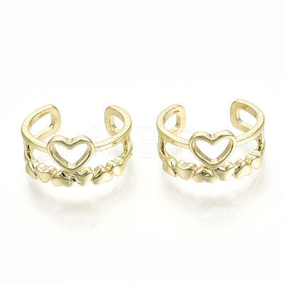 Brass Cuff Earrings EJEW-T046-24G-NF-1