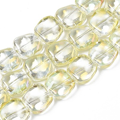 Electroplate Glass Beads Strand EGLA-S188-21-1