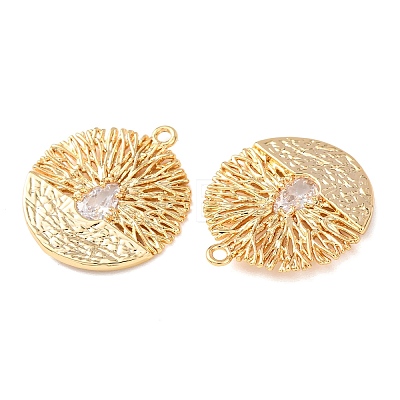 Brass Micro Pave Cubic Zirconia Pendants KK-A284-07G-1