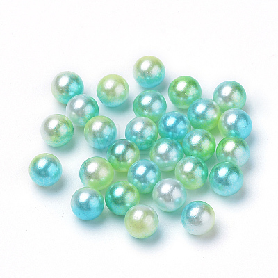 Rainbow Acrylic Imitation Pearl Beads LS-OACR-R065-6mm-A03-1