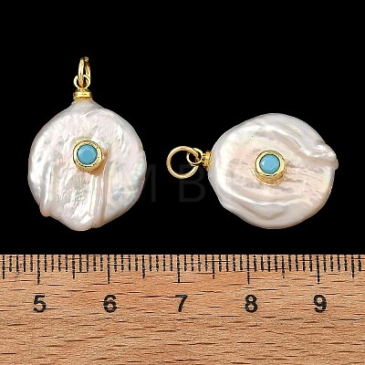 Natural Baroque Keshi Pearl Pendants PALLOY-JF05957-1