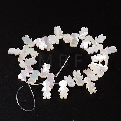 Natural Shell Beads BSHE-O015-25-1