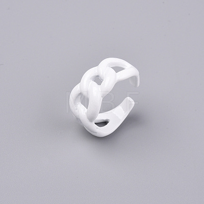 Spray Painted Alloy Cuff Rings X-RJEW-T011-25-RS-1
