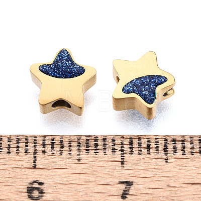 304 Stainless Steel & Enamel Beads STAS-T074-17G-1