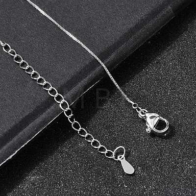 0.6MM Brass Box Chain Necklaces NJEW-G341-01P-1