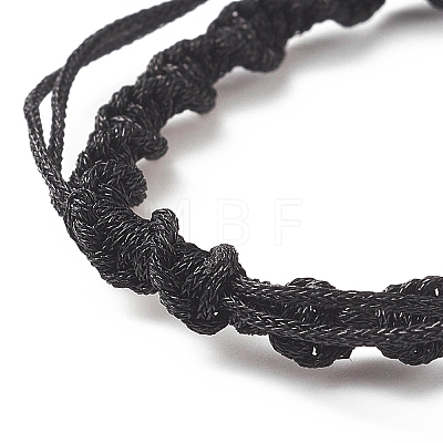 2Pcs 2 Style Polyester Cord Braided Bracelets AJEW-JB01144-01-1