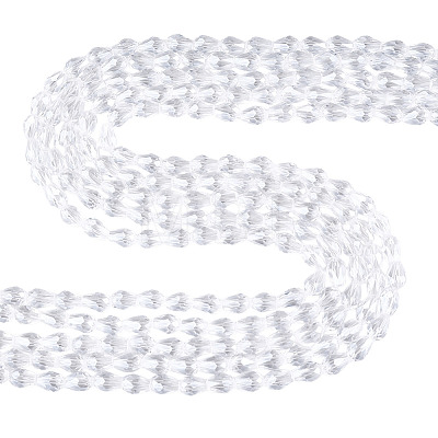 5 Strands Transparent Teardrop Glass Beads Strands GLAA-TA0004-21B-1