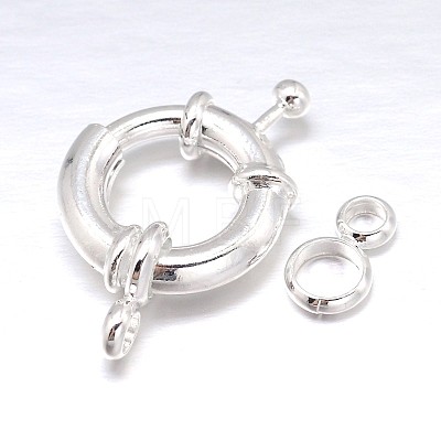 Brass Spring Ring Clasps KK-L082A-01S-1