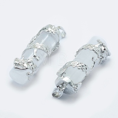 Natural Quartz Crystal Pendants G-O163-E04-1
