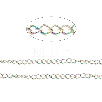 Ion Plating(IP) 304 Stainless Steel Curb Chain STAS-B020-05MC-1