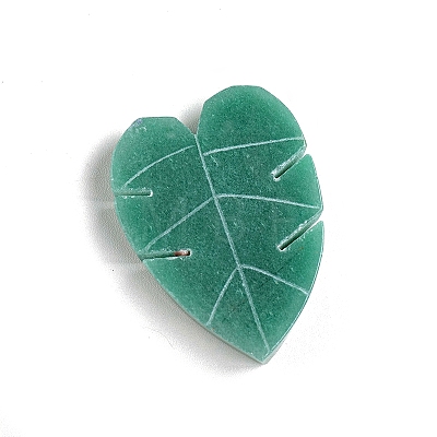 Natural Green Aventurine Leaf Healing Stone PW-WG47429-01-1