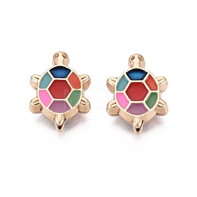 Rack Plating Alloy Enamel Beads ENAM-N071-01G-02-1