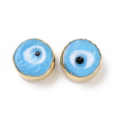 Handmade Evil Eye Lampwork Beads LAMP-P057-05G-03-1
