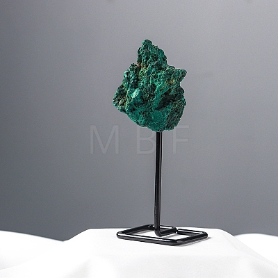 Natural Malachite Lamp with Metal Holder Ornament PW-WG598C7-19-1