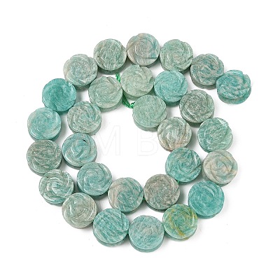 Natural Amazonite Carved Beads Strands G-B134-A01-01-1