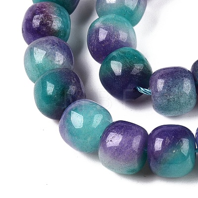 Dyed Natural White Jade Beads Strands G-T138-D19-1