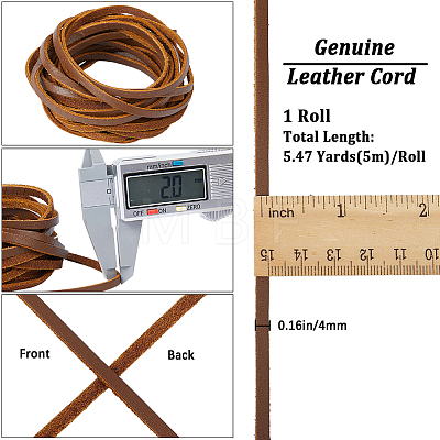 Gorgecraft Flat Cowhide Leather Jewelry Cord LC-GF0001-10B-01-1