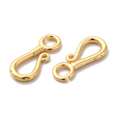 Brass Hook Clasps KK-H442-57G-1
