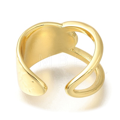 Rack Plating Brass Open Cuff Rings for Women RJEW-M022-16G-1