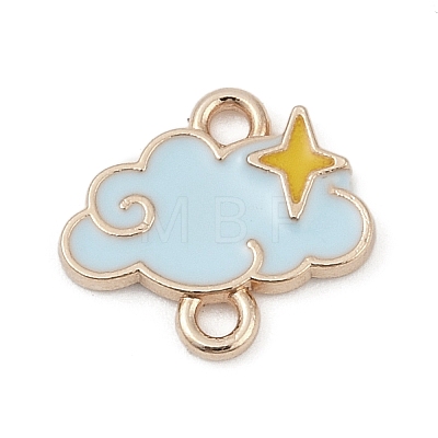 Alloy Enamel Star Cloud Connector Charms PALLOY-V001-04B-1