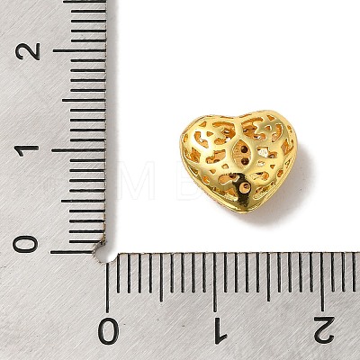 Brass Micro Pave Cubic Zirconia Beads KK-C072-30G-1