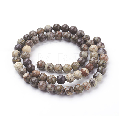 Natural Gemstone Beads Strands G-D062-6mm-1-1