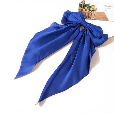 Solid Color Long Bowknot Satin Hair Barrettes PW-WGAD6A6-14-1