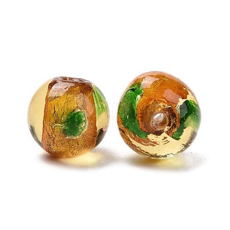 Handmade Silver Foil Glass Beads LAMP-A001-H01-12mm-1