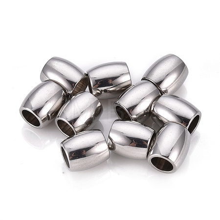 Tarnish Resistant 201 Stainless Steel European Beads LS-STAS-F250-02P-1
