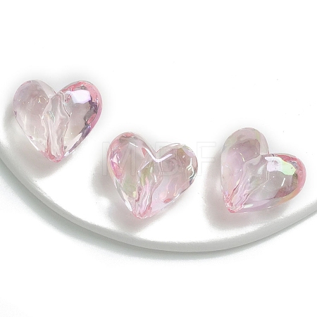 Heart Transparent Acrylic Beads MACR-CJC0002-02A-02-1