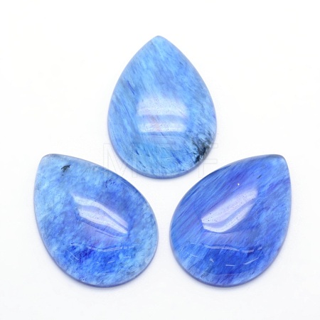 Blue Watermelon Stone Glass Cabochons G-P393-G03-1