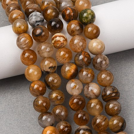 Natural Tiger Quartz Beads Strands GG-NH0013-A01-8mm-1
