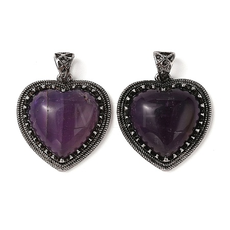 Natural Amethyst Pendants G-A095-01AS-04-1